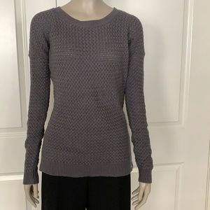 Roxy Grey Cotton Blend Oversized Crew Neck Sweater